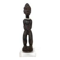 Baule Hand Carved Colonial Period Male Ancestor Figure from Ivory Coast/Côte d’Ivoire