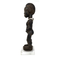 Baule Hand Carved Colonial Period Male Ancestor Figure from Ivory Coast/Côte d’Ivoire