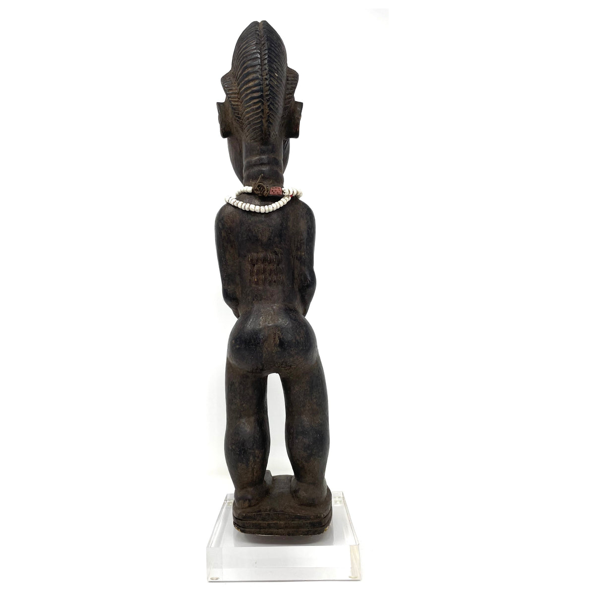 Baule Hand Carved Colonial Period Male Ancestor Figure from Ivory Coast/Côte d’Ivoire