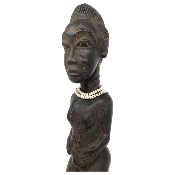 Baule Hand Carved Colonial Period Male Ancestor Figure from Ivory Coast/Côte d’Ivoire