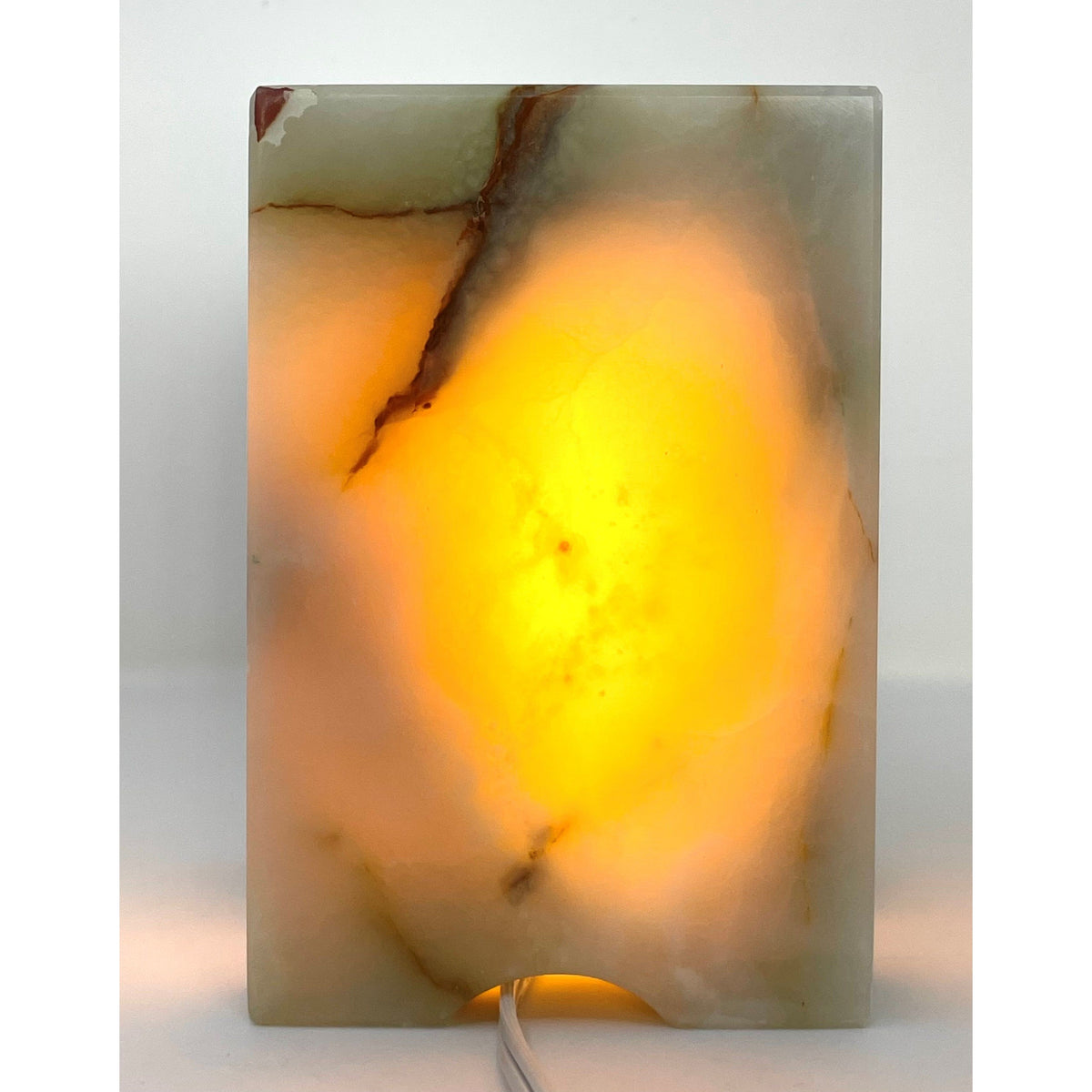 Multicolor/Green Onyx Illuminated Block