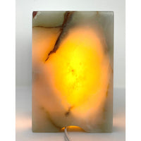 Multicolor/Green Onyx Illuminated Block