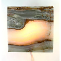 Multicolor/Green Onyx Illuminated Block