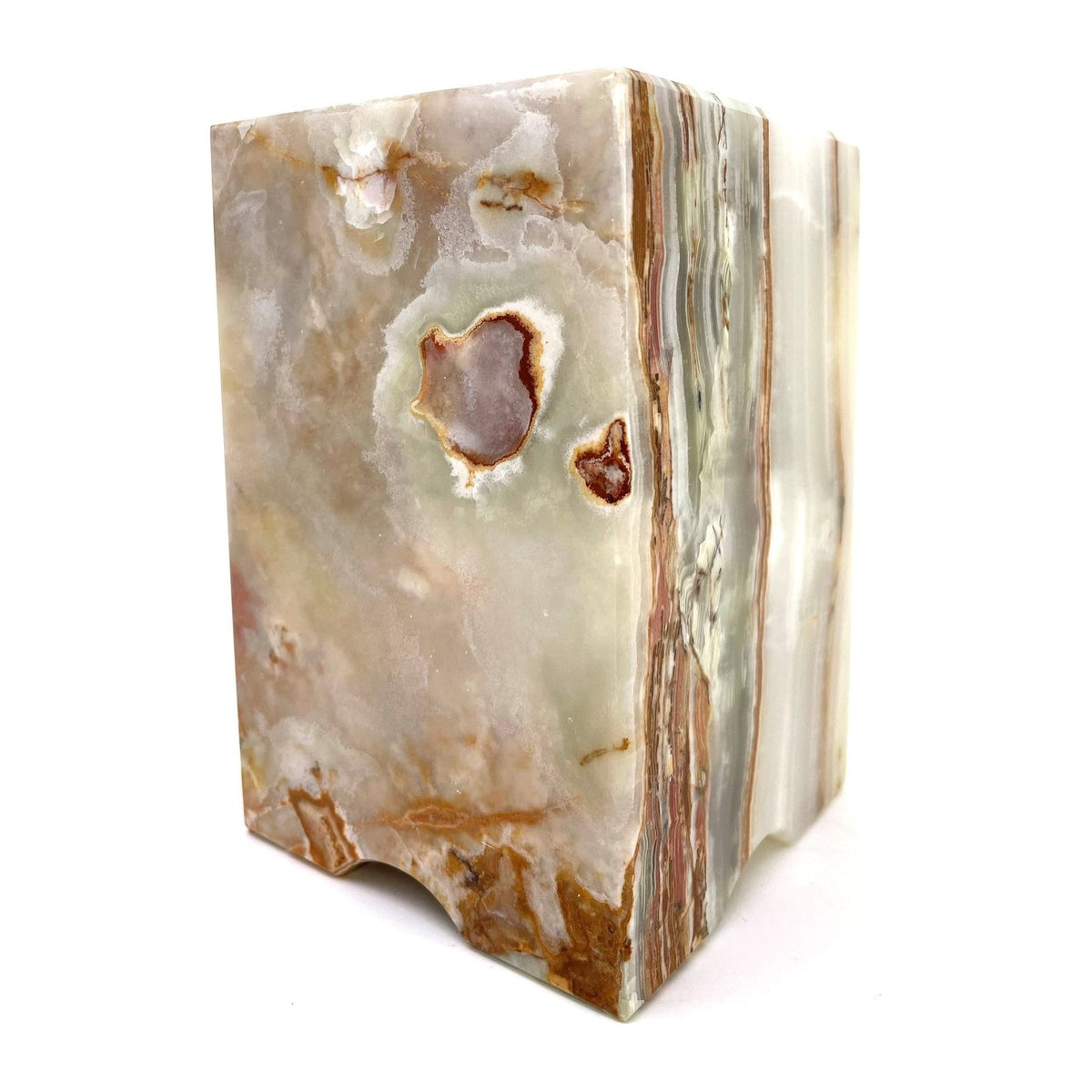 Multicolor/Green Onyx Illuminated Block