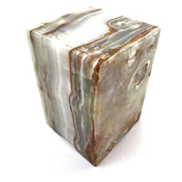 Multicolor/Green Onyx Illuminated Block