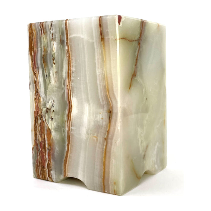 Multicolor/Green Onyx Illuminated Block