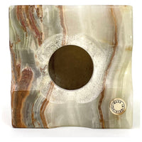 Multicolor/Green Onyx Illuminated Block