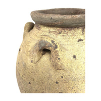 Chinese Ming Dynasty Jar-Shaped Martaban Pot with Three Handles - 11.5" H X 8" Diam.