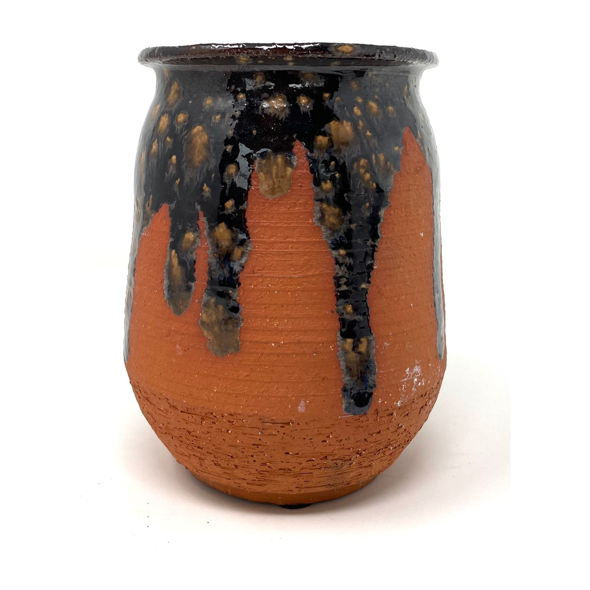 Rust/Brown Vintage Studio Pottery 1976, Signed - 5.5" H X 4.25" Diam.