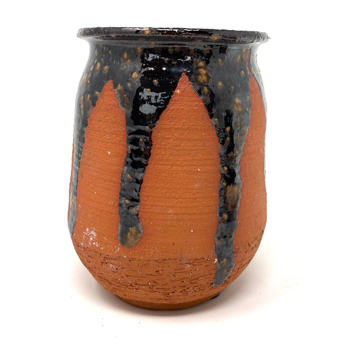 Rust/Brown Vintage Studio Pottery 1976, Signed - 5.5" H X 4.25" Diam.