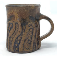 Brown/Dark Brown Mug/Vintage Studio Pottery - 2.5" H X 2" Diam.