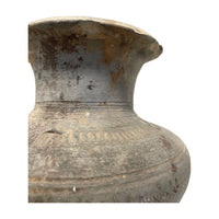 Large Ban Chiang Incised Grey-Ware Vase-Shaped Pottery Vessel