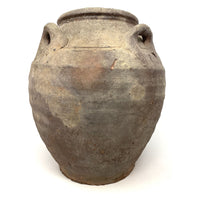 Chinese Ming Dynasty Jar-Shaped Martaban Pot with Four Handles - 10" H X 9" Diam.