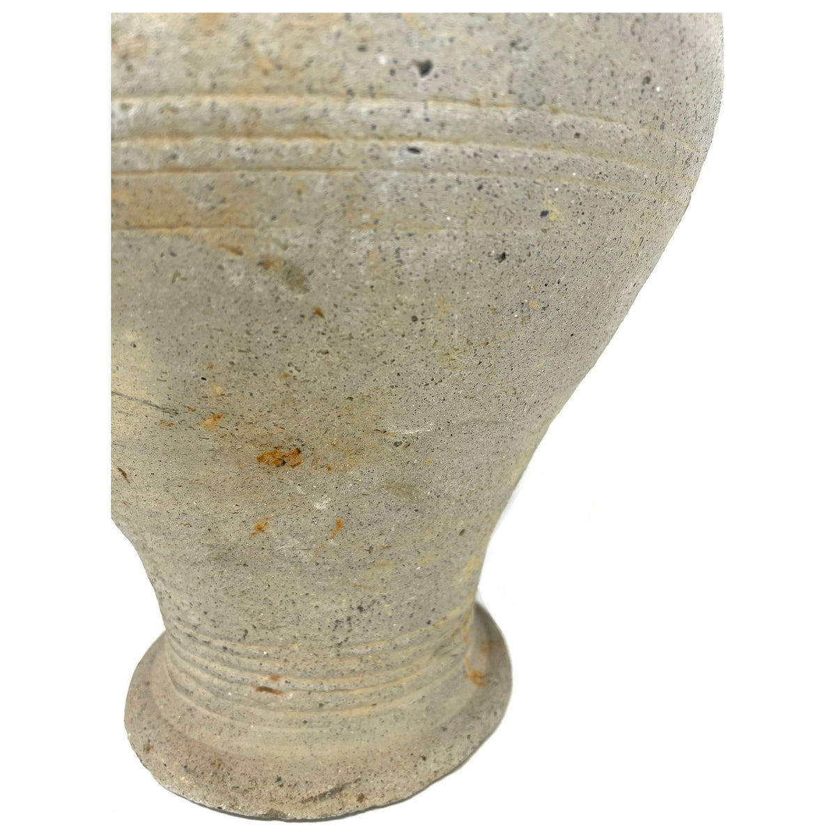 Large Ban Chiang Incised Grey-Ware Vase-Shaped Pottery Vessel - 12.5" H X 9.5" Diam.