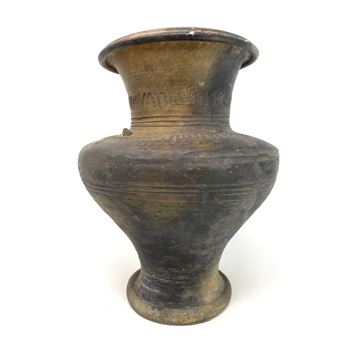 Amphora Earthenware Vase, Angkor Culture, Cambodia. - 10" H X 8" Diam.
