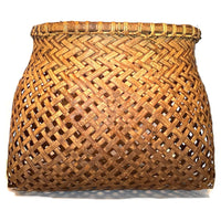 Large Round Fish Trap Basket from the Philippines Measuring 16 Inches High by 20.5 Inches Long