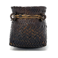 Small Intricately Woven Snail Basket 5 Inches Tall by 5 Inches Diameter from the Philippines