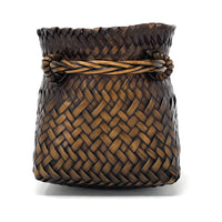 Small Intricately Woven Snail Basket 5 Inches Tall by 5 Inches Diameter from the Philippines