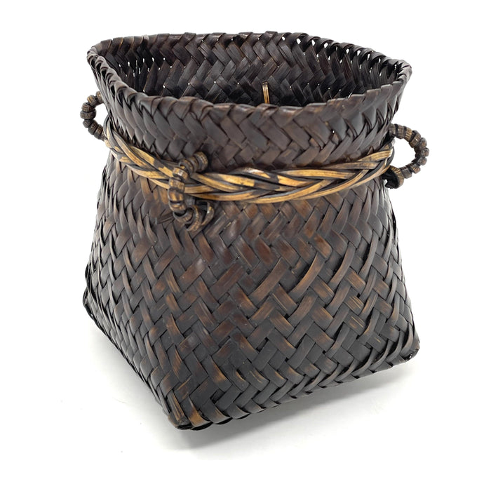 Intricately Woven Snail Basket from the Philippines - 5" Diam. X 5" H