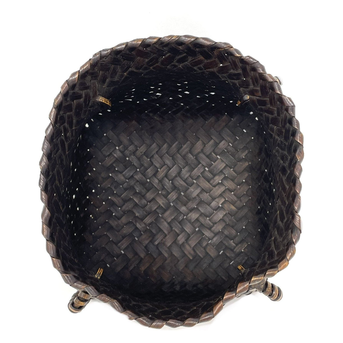 Small Intricately Woven Snail Basket 5 Inches Tall by 5 Inches Diameter from the Philippines