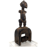 Baule-Style Heddle Pulley with Anthropomorphic Figure from Ivory Coast/Côte d’Ivoire