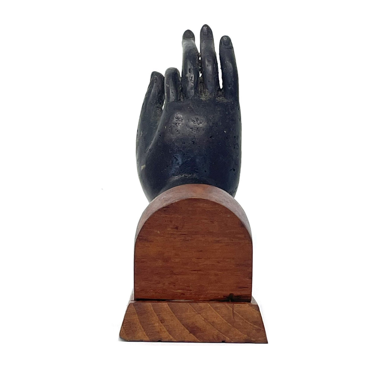 19th Century Thai Bronze Buddha Hand, 'Dhyani Mudra' Gesture - 6.5" H X 2.25" W X 2.25" D