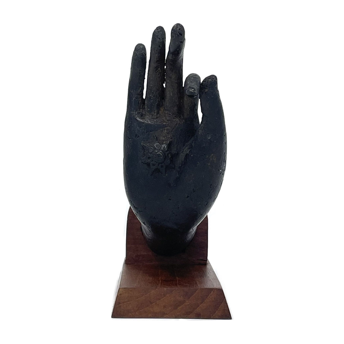 19th Century Thai Bronze Buddha Hand, 'Dhyani Mudra' Gesture - 6.5" H X 2.25" W X 2.25" D