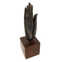 19th Century Thai Bronze Buddha Hand, 'Abhaya Mudra' Gesture - 6.5" H X 2" W