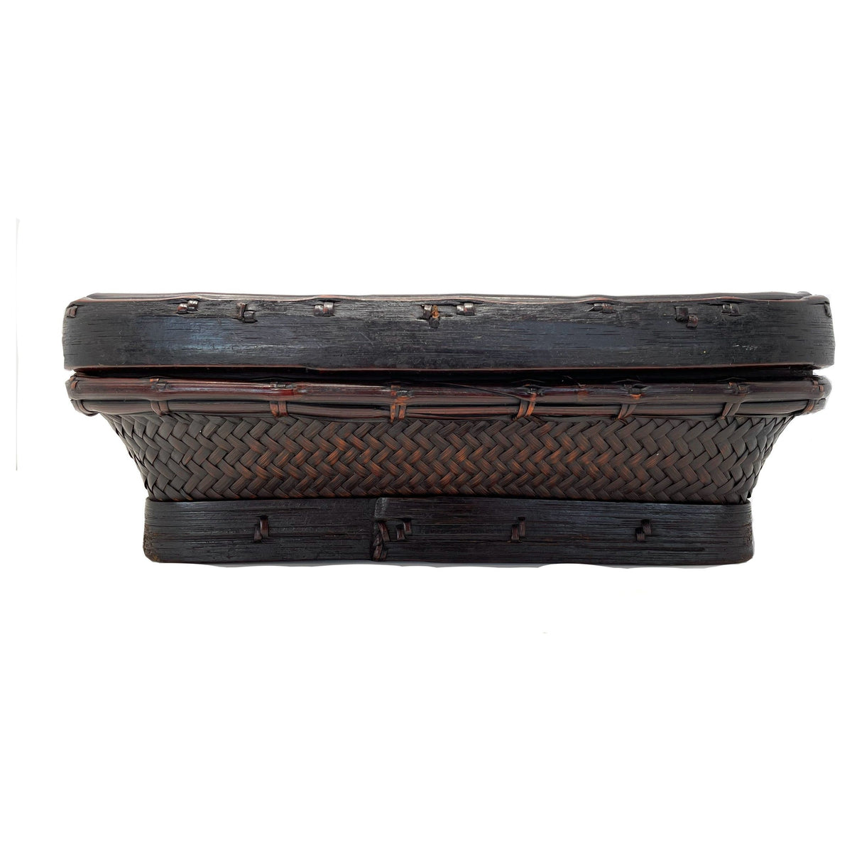 Huop Lidded Square Covered Food Box from the Philippines - 15.5" L X 15.5" W X 5.5" H