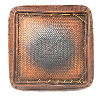 Square Vintage Huop Covered Box from the Philippines Measuring 5 Inches Tall and 16 Inches Square