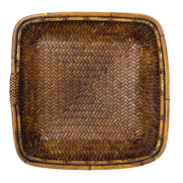 Mid-Century Philippine Ifugao Winnowing Basket - 12" L X 12" W