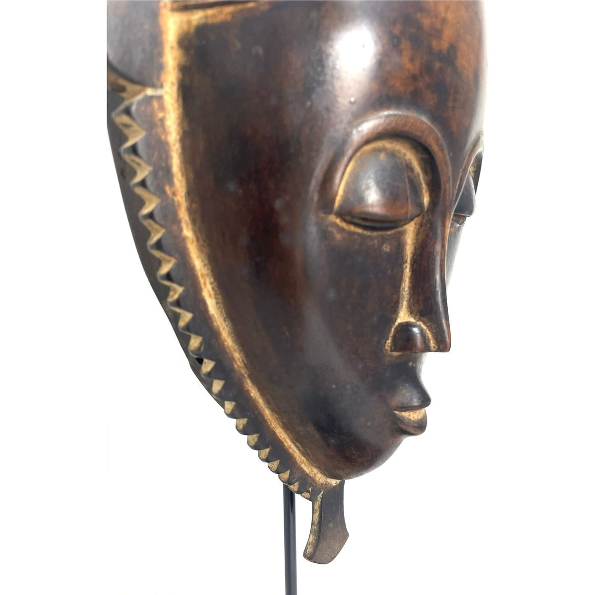 Vintage Yaore Mask from Ivory Coast - 22.5" H X 8.25" W X 3.5" D