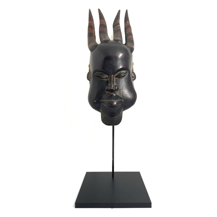 Non-Traditional Guro/Baule Mask from Ivory Coast - 22" H X 6" W X 5" D