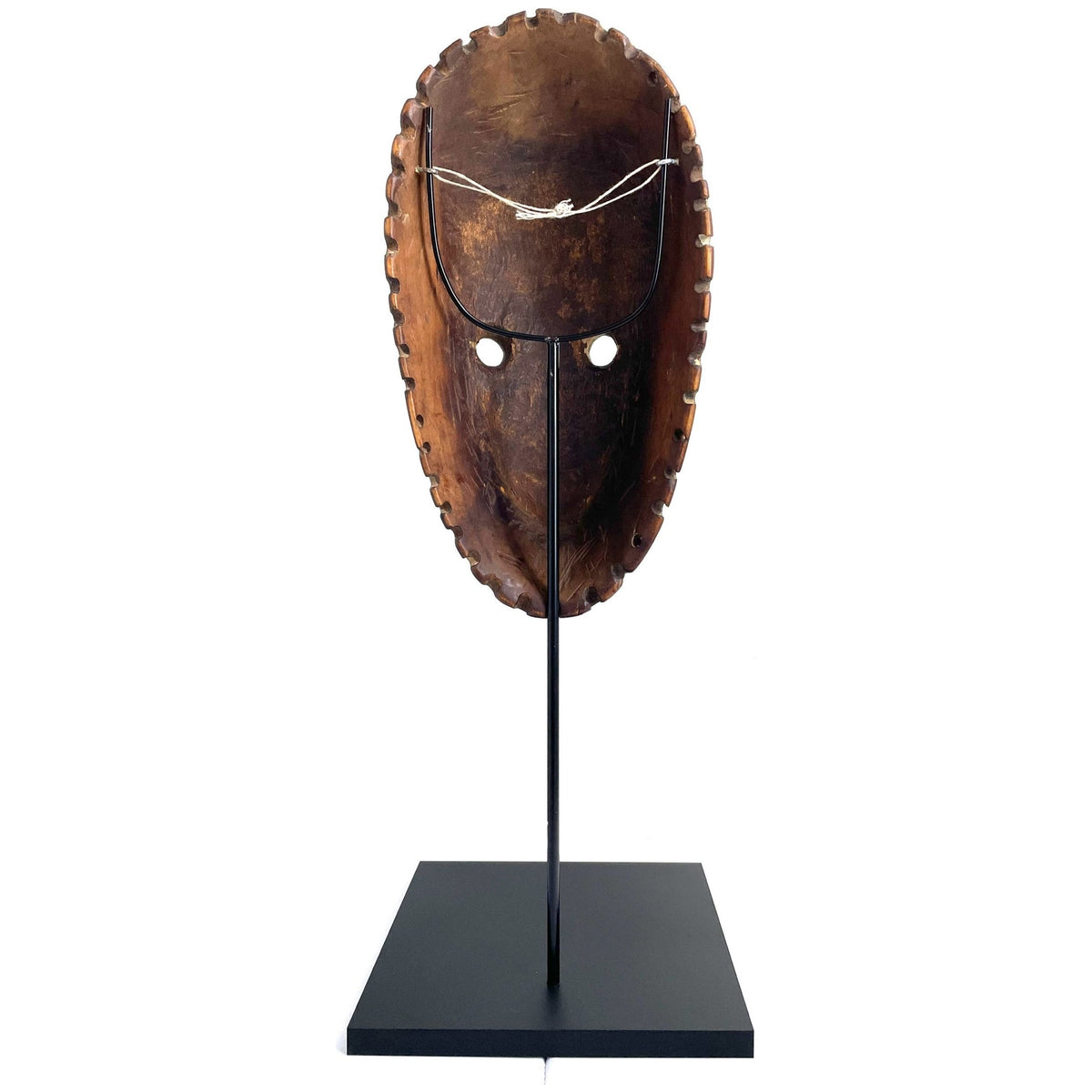 Dan Peoples Gogon-Style 'Monkey Mask' from Ivory Coast with Metal Stand - 15.5" H X 6" W X 4" D