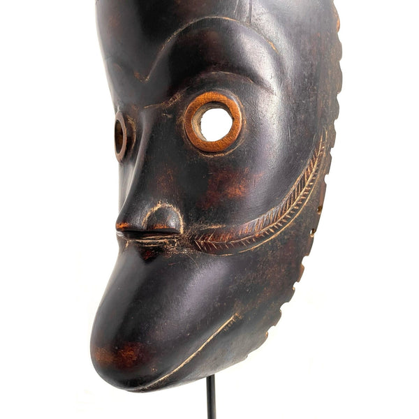 Dan Peoples Gogon-Style 'Monkey Mask' from Ivory Coast - 15.5" H X 6" W X 4" D