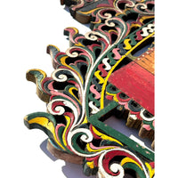 Large Colorful Town/Festival Sign from Thailand - 41" H X 33" W X 1" D