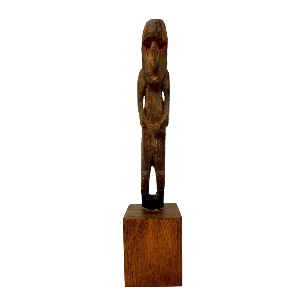 Small Papua New Guinea (PNG) Sepik River Ancestral Figure with Wood Ba ...