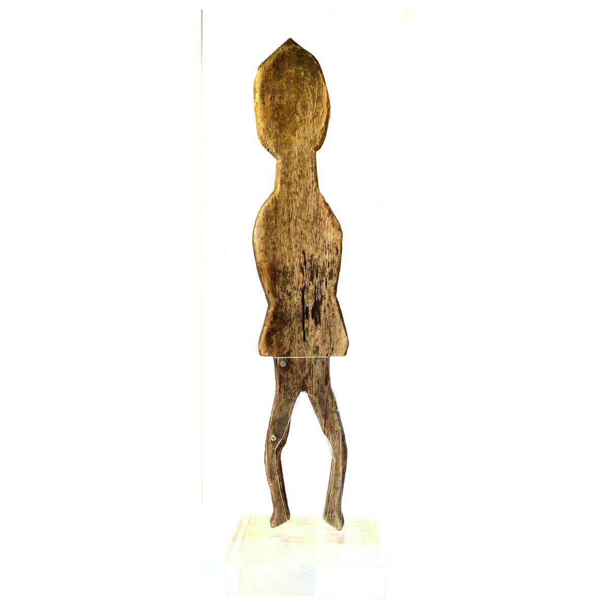 Bioma Spirit Figure from Papua New Guinea (PNG)/Oceania Free-Standing on Acrylic Base - 34.5" H X 6.25" W X 1" D