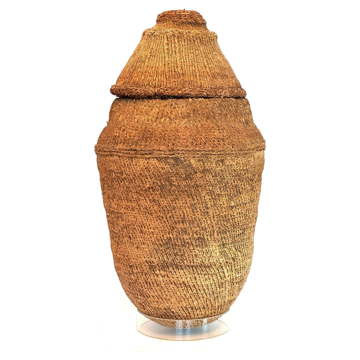 Vintage Borana Water Container with Lid from Kenya/Somalia Measuring 17.25 Inches Tall by 9.5 Inches Diameter