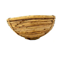 Vintage Philippine Pencil Reed Bamboo Bowl/Basket