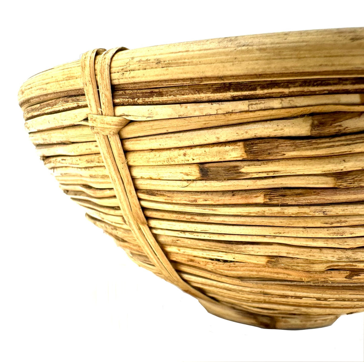 Vintage Philippine Pencil Reed Bamboo Bowl/Basket