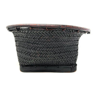 Vintage Philippine Woven Round Labba Farm Work Basket