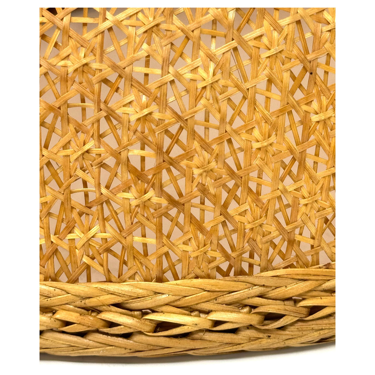 Intricately Woven Natural/Buff-Colored Food Cover/Lampshade from the Philippines - 6.5" H X 11.5" L X 8.25" W (Oval)