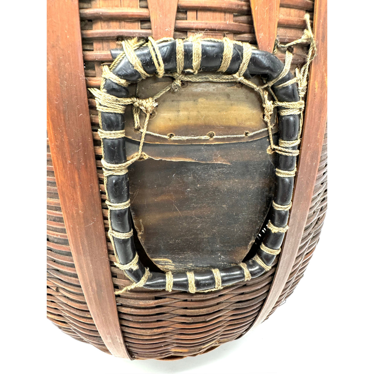 Vintage Barrel-Shaped Fish Trap Basket from the Philippines - 17" H X 11.5" Diam.