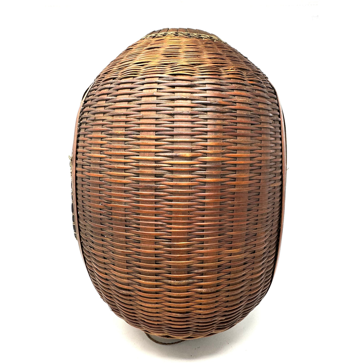 Vintage Barrel-Shaped Fish Trap Basket from the Philippines - 17" H X 11.5" Diam.