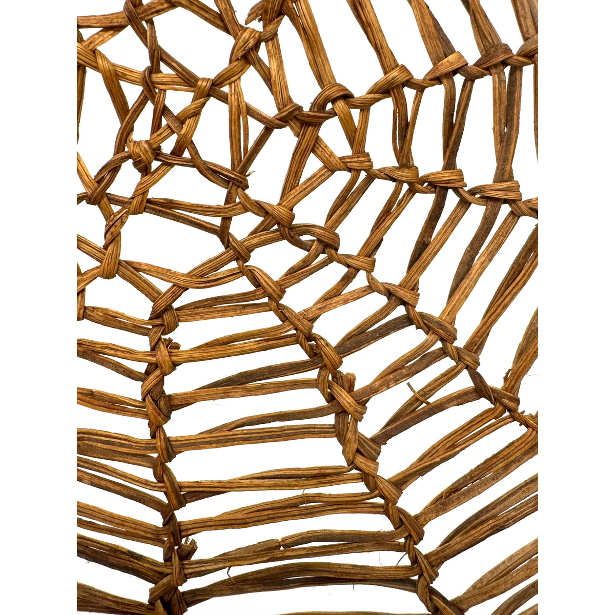 Kokolongkoy Fish Drying Basket Tray with Geometric Web-Like Pattern from the Philippines - 18" L X 17.5" W X 2.75" H