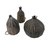 Three Vintage Philippine Bontok Gubu Fish Trap Baskets from the Philippines