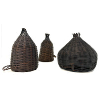 Three Vintage Philippine Bontok Gubu Fish Trap Baskets from the Philippines