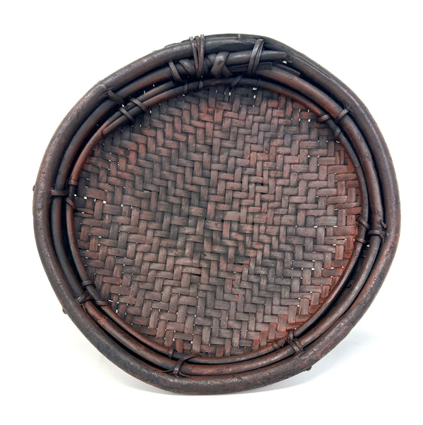 Set of Four Ilocano Round-Shaped Basket Trays from the Philippines - 9.5"-10.75" Diam. (Each)