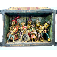 Nicario Jiménez 'Día de Los Muertos'/'Day of the Dead' Folk Art Retablo from Peru - 5" H X 12.5" W